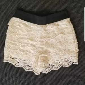 High Waisted Crochet Shorts.